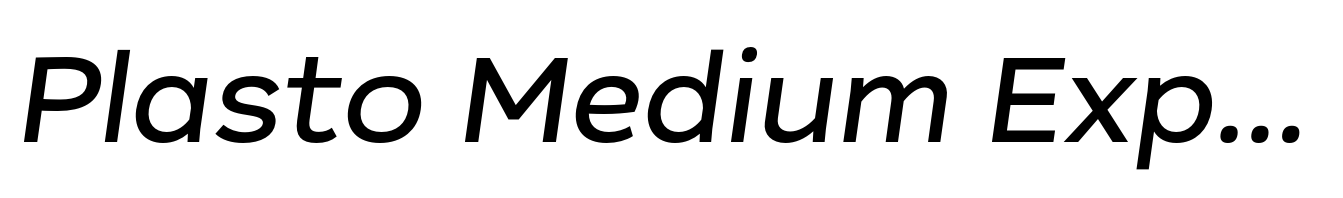 Plasto Medium Expanded Italic